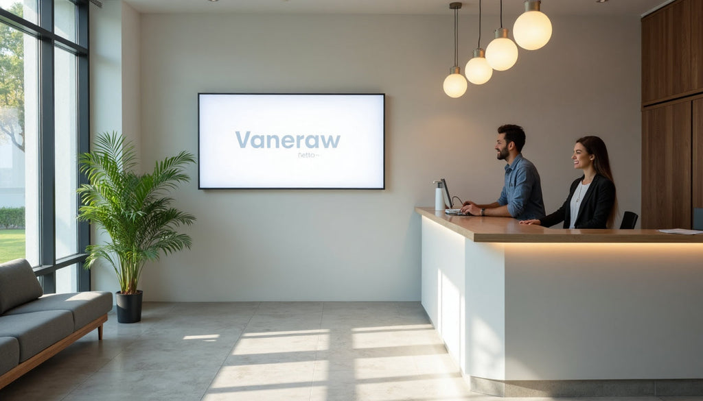 Man entering bright clinic lobby for vasectomy consultation