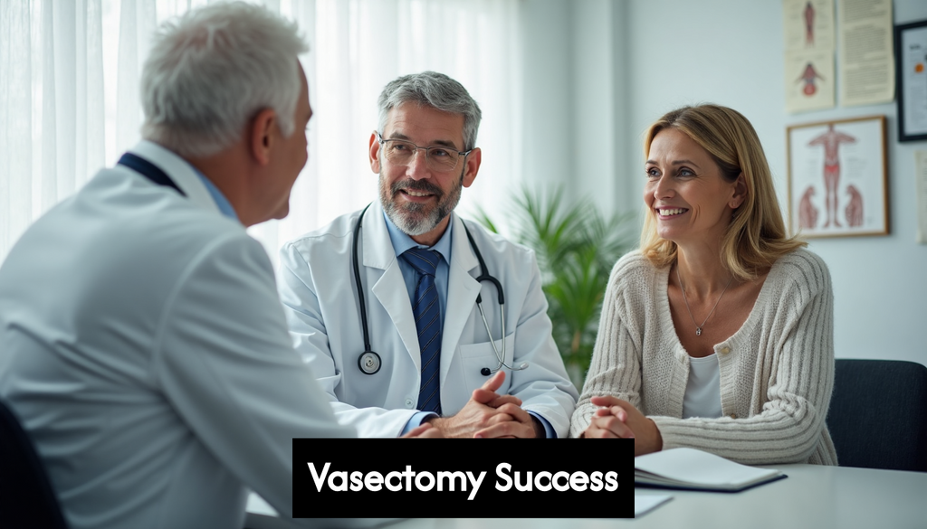 Couple consulting with urologist in doctor’s office