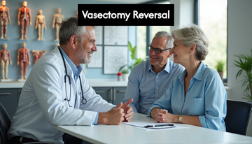 Couple in doctor's office discussing medical options