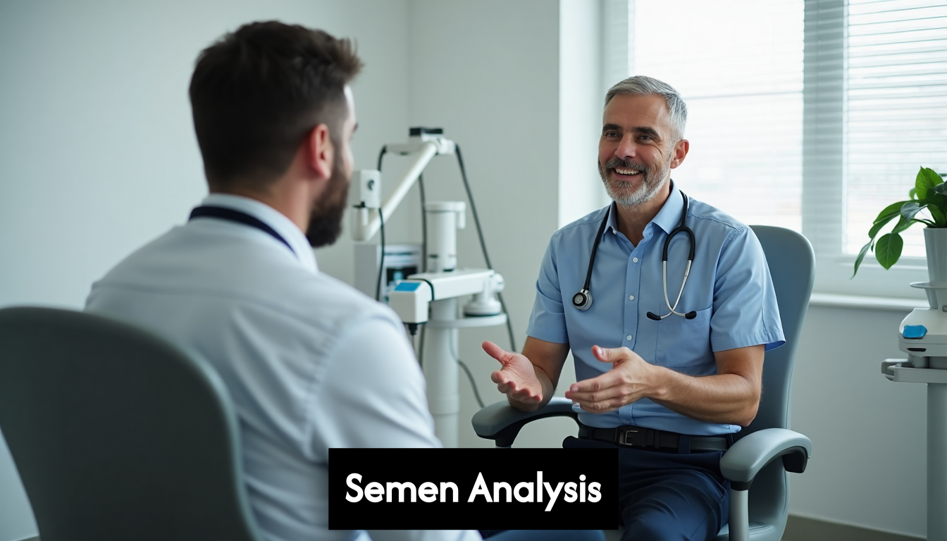 Male patient and doctor during fertility consultation