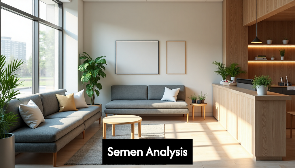 Reception area of a modern fertility clinic